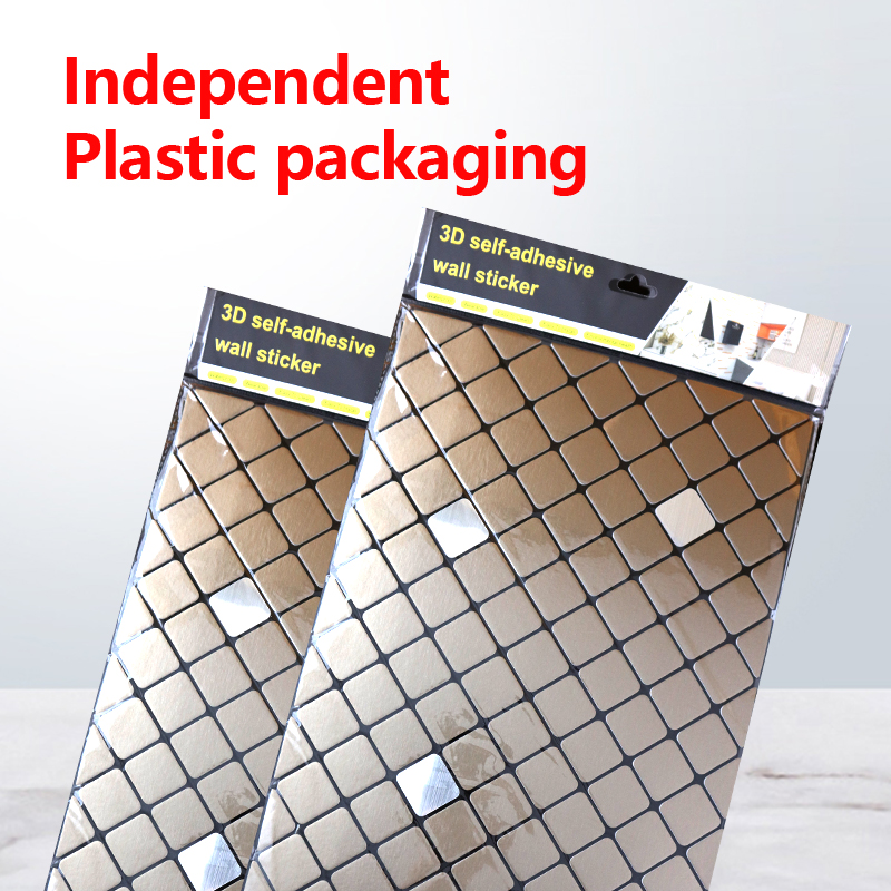 custom design 3d self-adhesive indoor wall stickers Removable Waterproof IXPE mosaic wall sticker