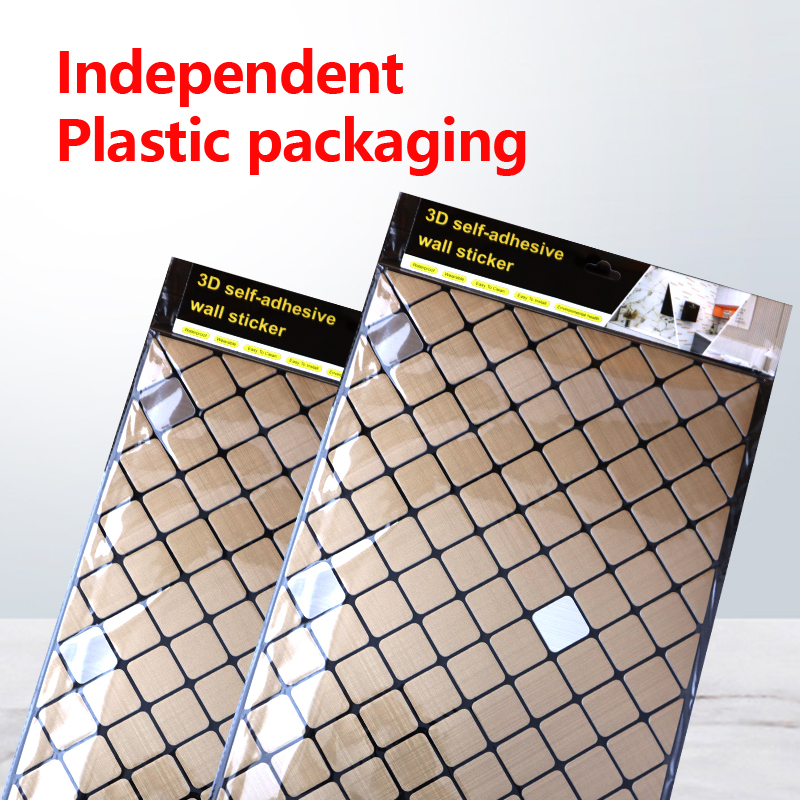 Eco-Friendly decorative 3 d IXPE wall sticker Soundproof self adhesive mosaic sticker for kitchen bathroom