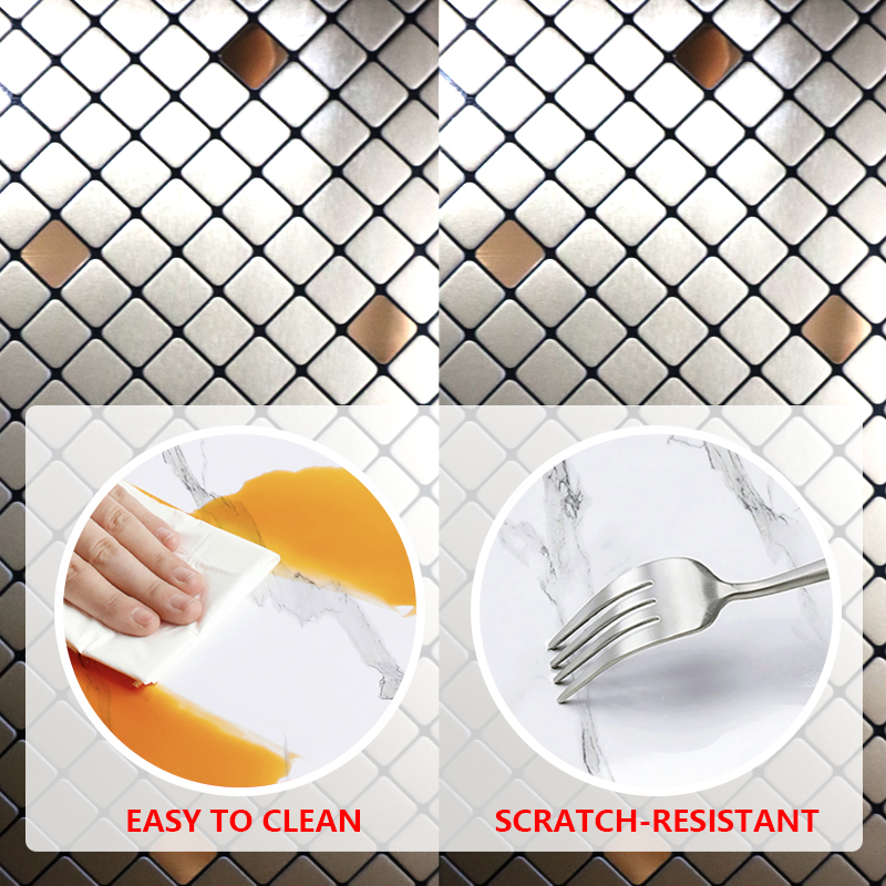 kitchen bathroom waterproof self adhesive mosaic wall sticker home decor 3d wall sticker peel and stick