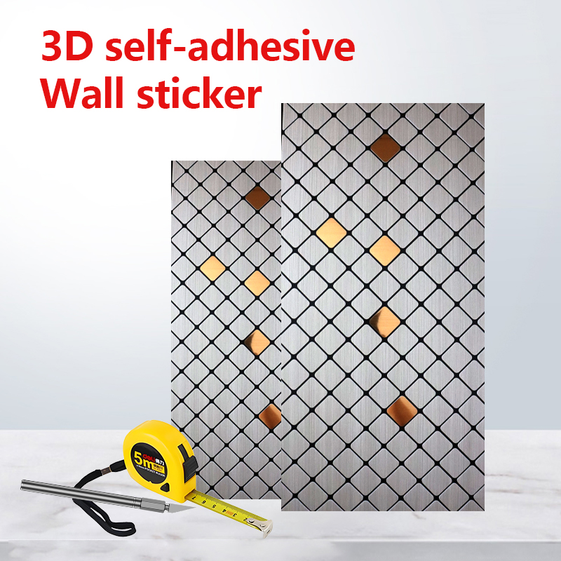 Eco-Friendly decorative 3 d IXPE wall sticker Soundproof self adhesive mosaic sticker for kitchen bathroom