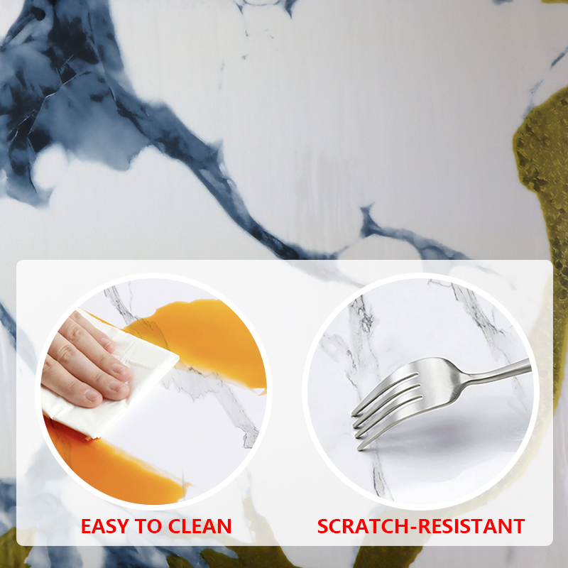 new living room UV marble grain wall sticker Easy Cleaning Beautiful Interior decoration ixpe wall panel sticker wholesale