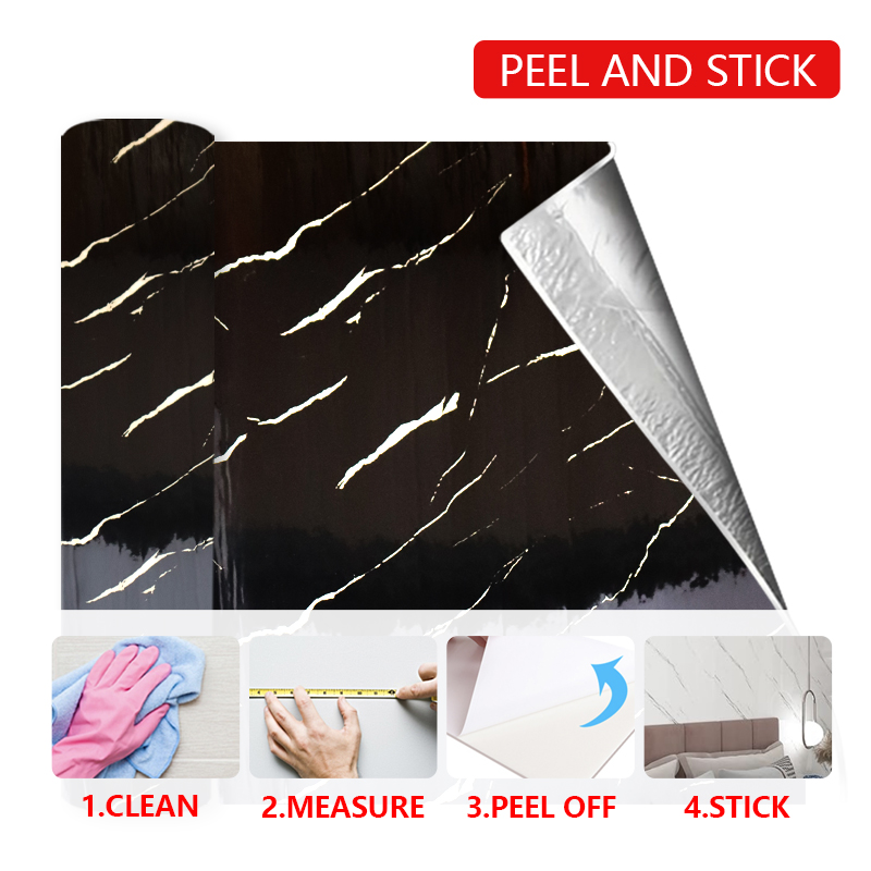 new living room UV marble grain wall sticker Easy Cleaning Beautiful Interior decoration ixpe wall panel sticker wholesale