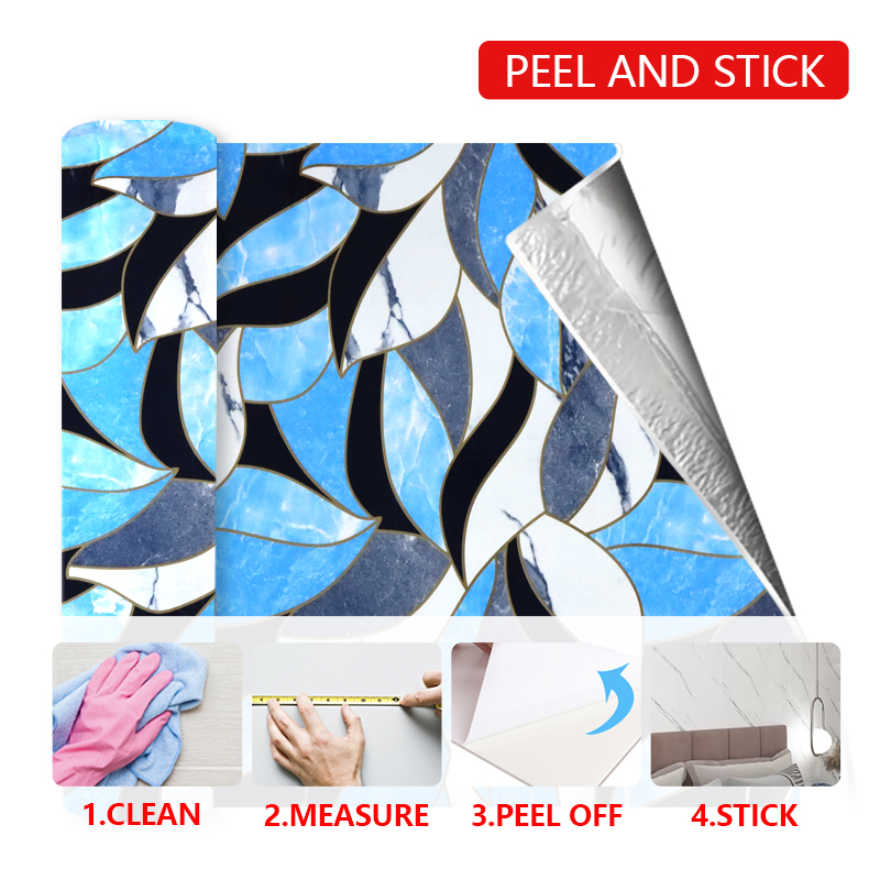 Eco Friendly marble design decorative wall stickers easy cleaning Sound Absorbing IXPE house wall panels sticker