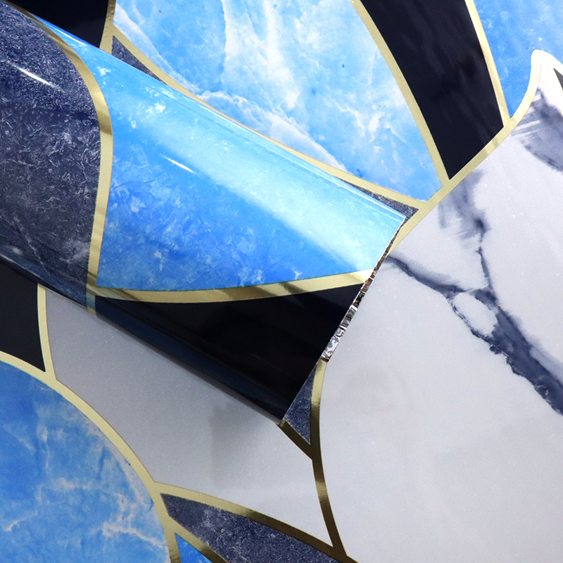 Eco Friendly marble design decorative wall stickers easy cleaning Sound Absorbing IXPE house wall panels sticker