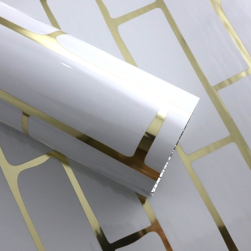 Easy DIY Installation Spanish Style Papel Tapiz Marble Wall Sticker with Metallic Accents