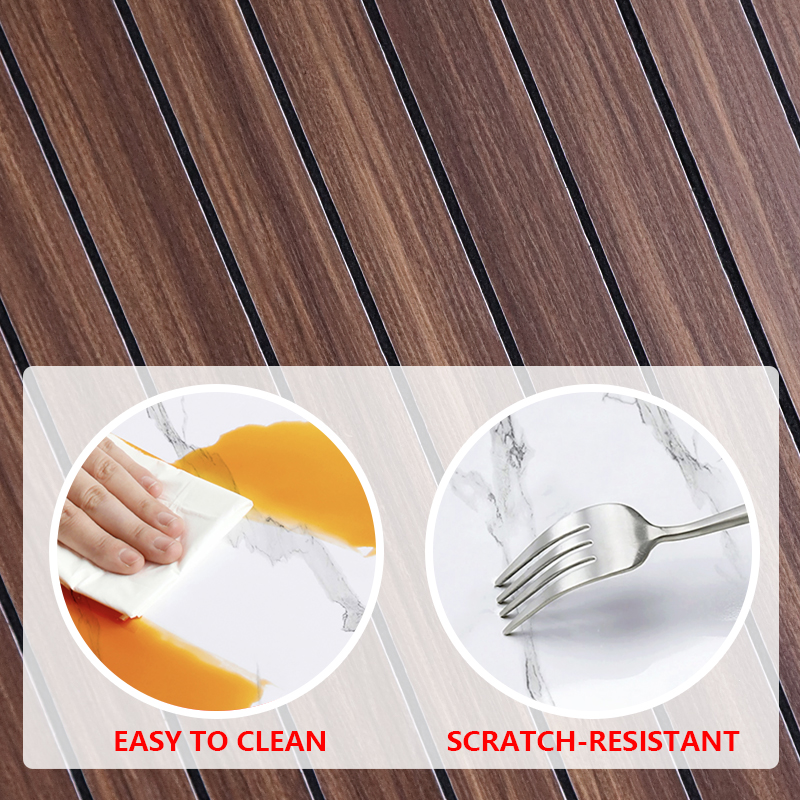 OEM Home Decor 3d grille self adhesive wall sticker Removable wood grain IXPE fluted wall panel sticker