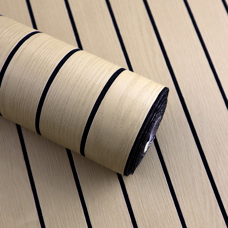 OEM Home Decor 3d grille self adhesive wall sticker Removable wood grain IXPE fluted wall panel sticker