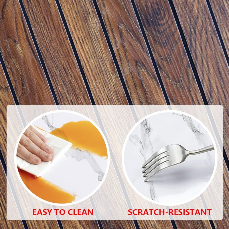 OEM Home Decor 3d grille self adhesive wall sticker Removable wood grain IXPE fluted wall panel sticker