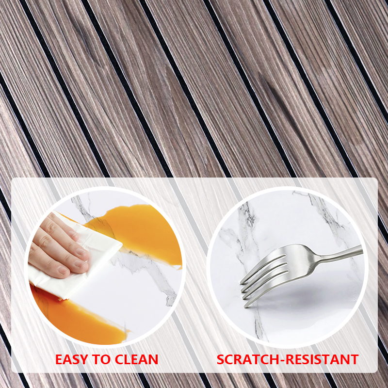 modern home Self Adhesive IXPE Fluted Wall Sticker Durable fashion wood pattern grille wall stickers