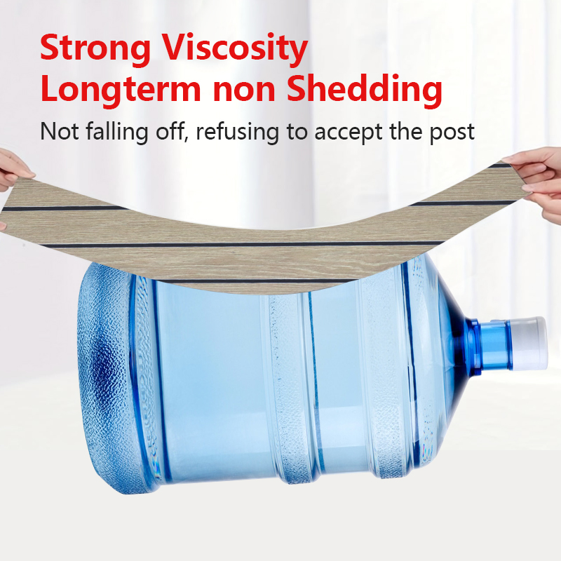 wholesale 3d self adhesive wood pattern sticker oil proof fluted wall stickers for kitchen living room