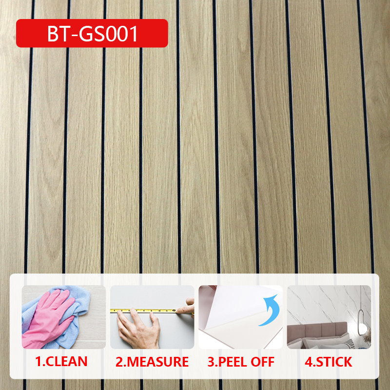 new design waterproof ixpe fluted wall sticker anti scratch high glossy self adhesive wall marble st